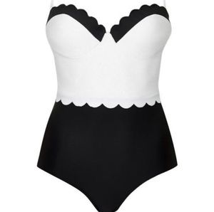 Cupshe retro Black and White One piece swimsuit